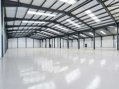 Warehouse epoxy floor, Stratford, Ontario